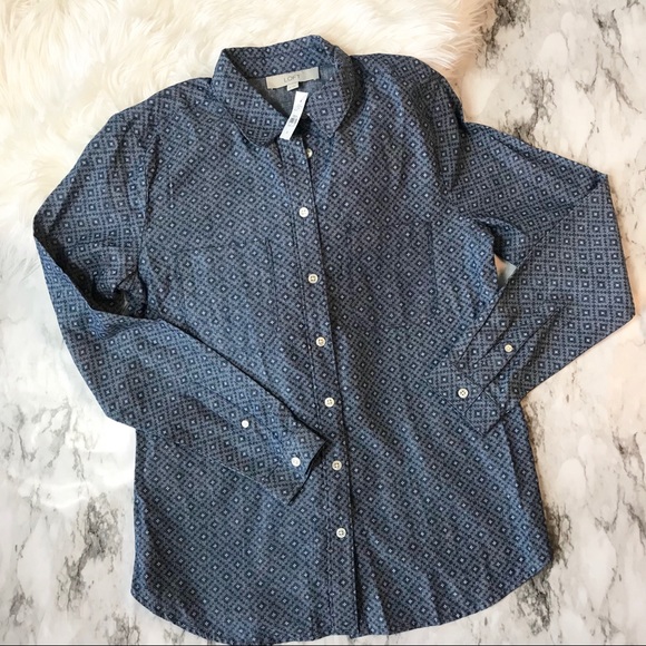 Ann Taylor Loft | Delicate Diamond Softened Shirt - Picture 5 of 6